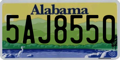 AL license plate 5AJ8550