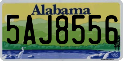 AL license plate 5AJ8556