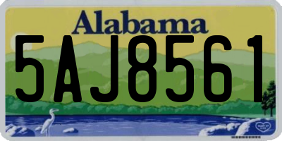 AL license plate 5AJ8561