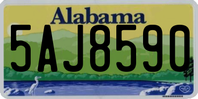 AL license plate 5AJ8590