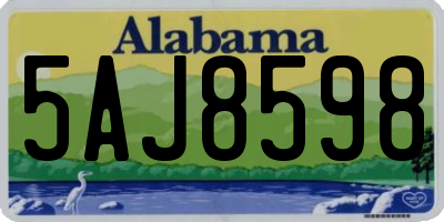 AL license plate 5AJ8598