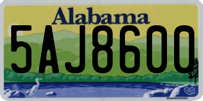 AL license plate 5AJ8600
