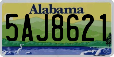 AL license plate 5AJ8621