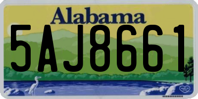 AL license plate 5AJ8661