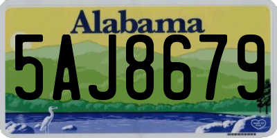 AL license plate 5AJ8679
