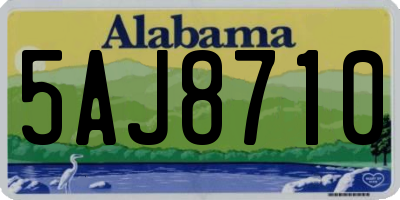 AL license plate 5AJ8710