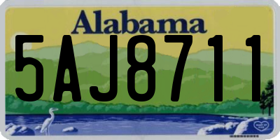 AL license plate 5AJ8711