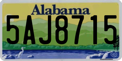 AL license plate 5AJ8715