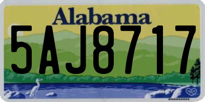AL license plate 5AJ8717