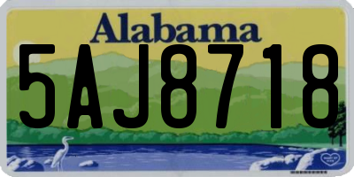 AL license plate 5AJ8718