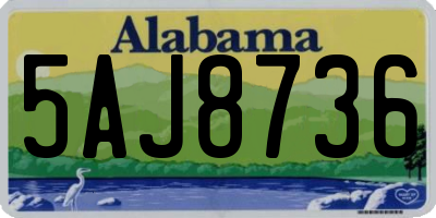 AL license plate 5AJ8736