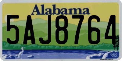 AL license plate 5AJ8764