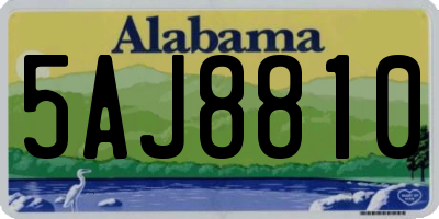 AL license plate 5AJ8810