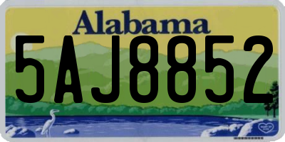 AL license plate 5AJ8852