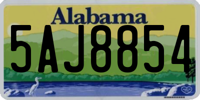 AL license plate 5AJ8854