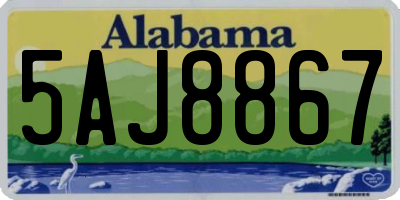 AL license plate 5AJ8867