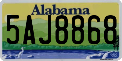 AL license plate 5AJ8868