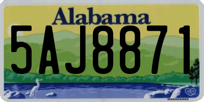 AL license plate 5AJ8871