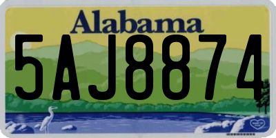 AL license plate 5AJ8874