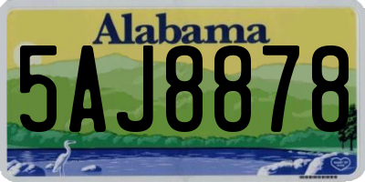 AL license plate 5AJ8878