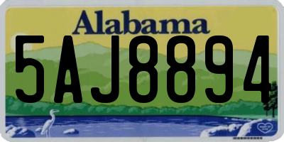 AL license plate 5AJ8894