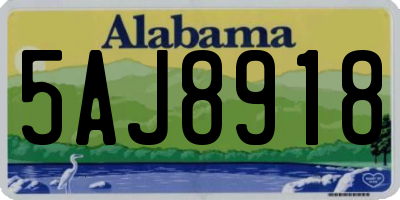 AL license plate 5AJ8918