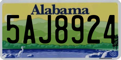 AL license plate 5AJ8924