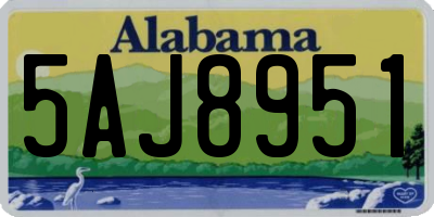 AL license plate 5AJ8951