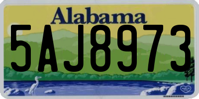 AL license plate 5AJ8973