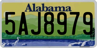 AL license plate 5AJ8979