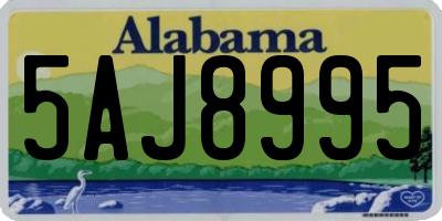 AL license plate 5AJ8995