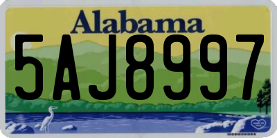 AL license plate 5AJ8997