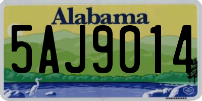 AL license plate 5AJ9014