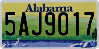 AL license plate 5AJ9017