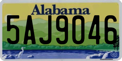 AL license plate 5AJ9046