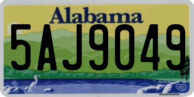 AL license plate 5AJ9049