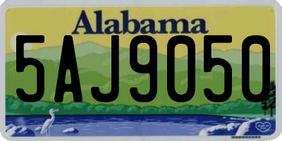 AL license plate 5AJ9050