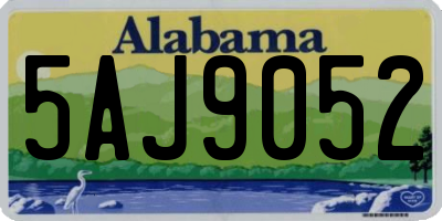 AL license plate 5AJ9052