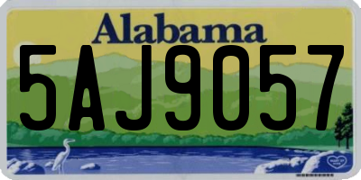 AL license plate 5AJ9057