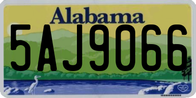 AL license plate 5AJ9066