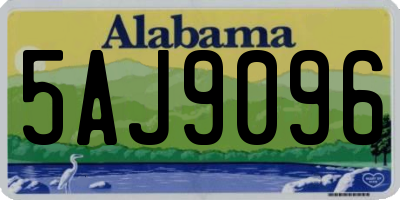 AL license plate 5AJ9096