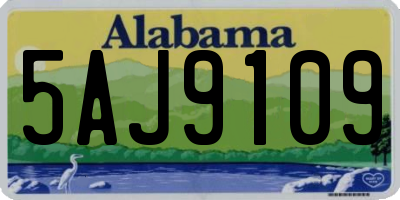 AL license plate 5AJ9109