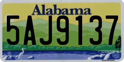 AL license plate 5AJ9137