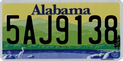 AL license plate 5AJ9138