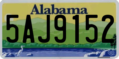 AL license plate 5AJ9152