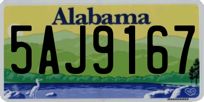 AL license plate 5AJ9167