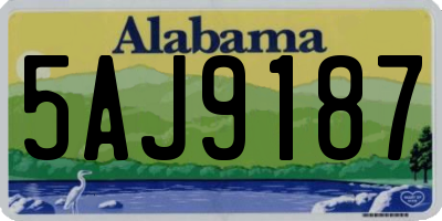 AL license plate 5AJ9187