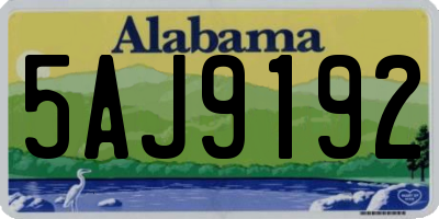 AL license plate 5AJ9192