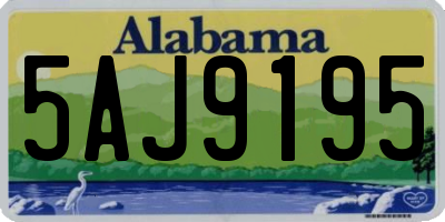 AL license plate 5AJ9195