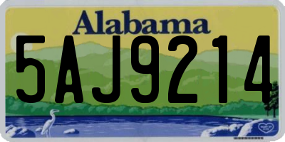 AL license plate 5AJ9214